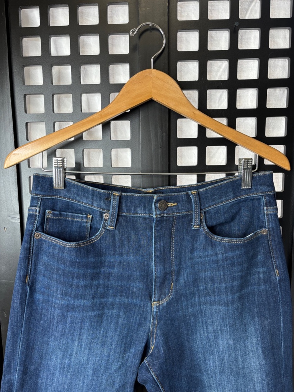 💙 Banana Republic High Rise Jeans Womens 30 Skinny Short NWT Dark Wash Denim 💙 - Picture 2 of 13